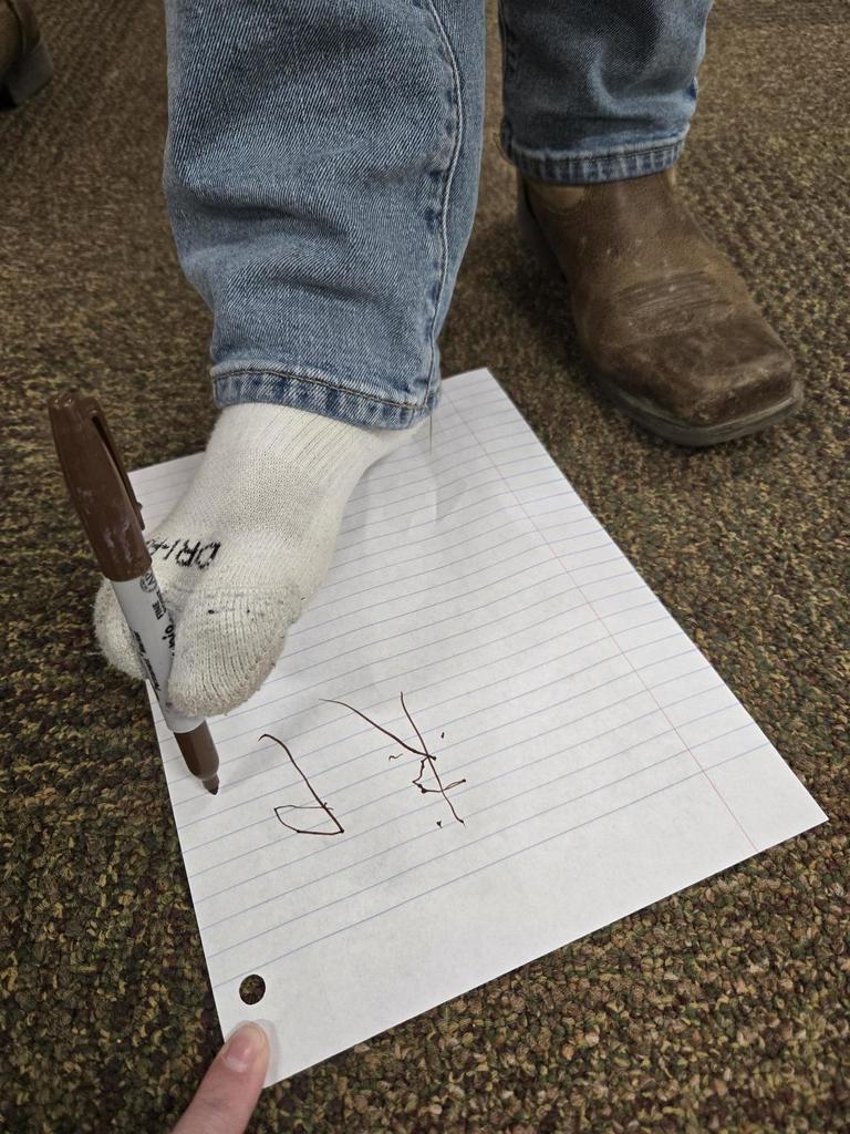 Foot writing