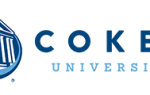 Coker University logo featuring a blue columned building icon with the words “Coker University” in blue text on a white background.