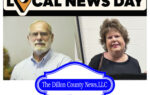 Two people, a man and a woman, are shown under a "Local News Day" banner with The Dillon County News, LLC logo between them.