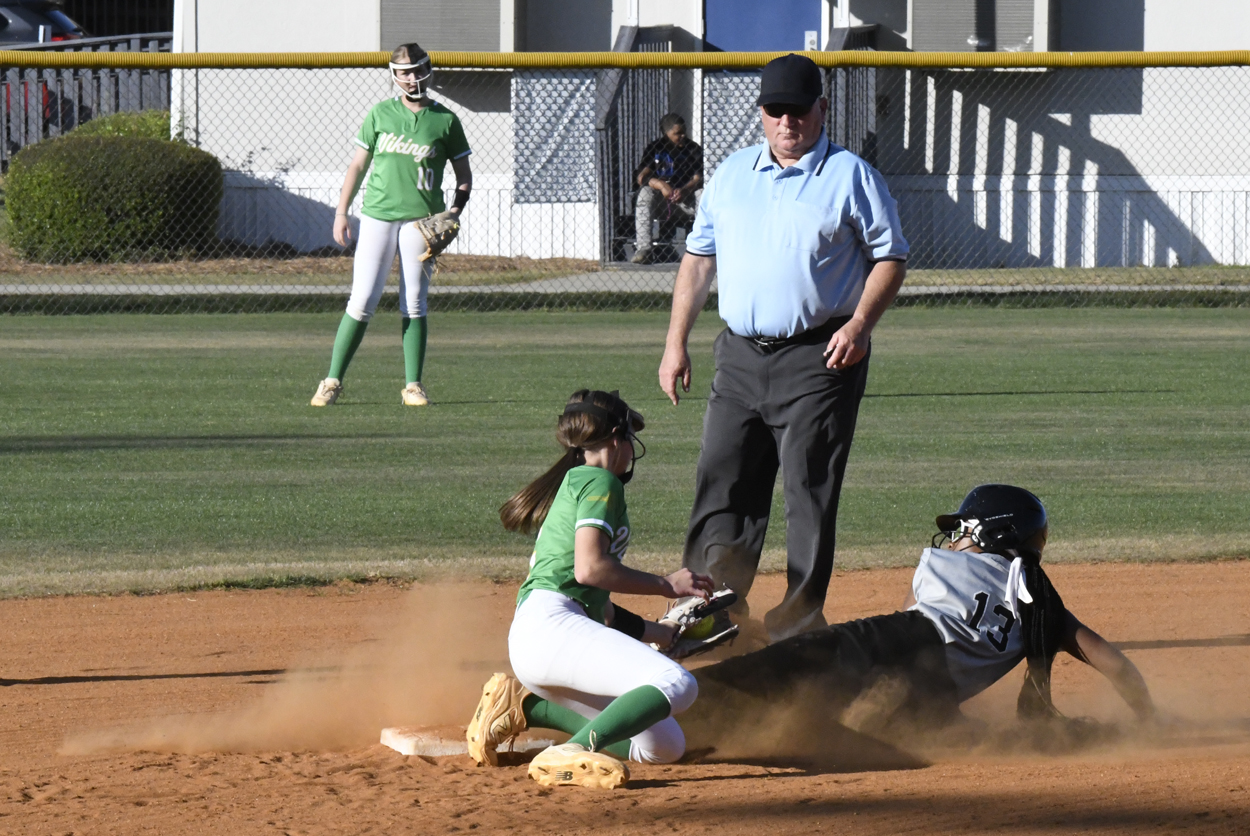 Kayce Locklear is out at second.