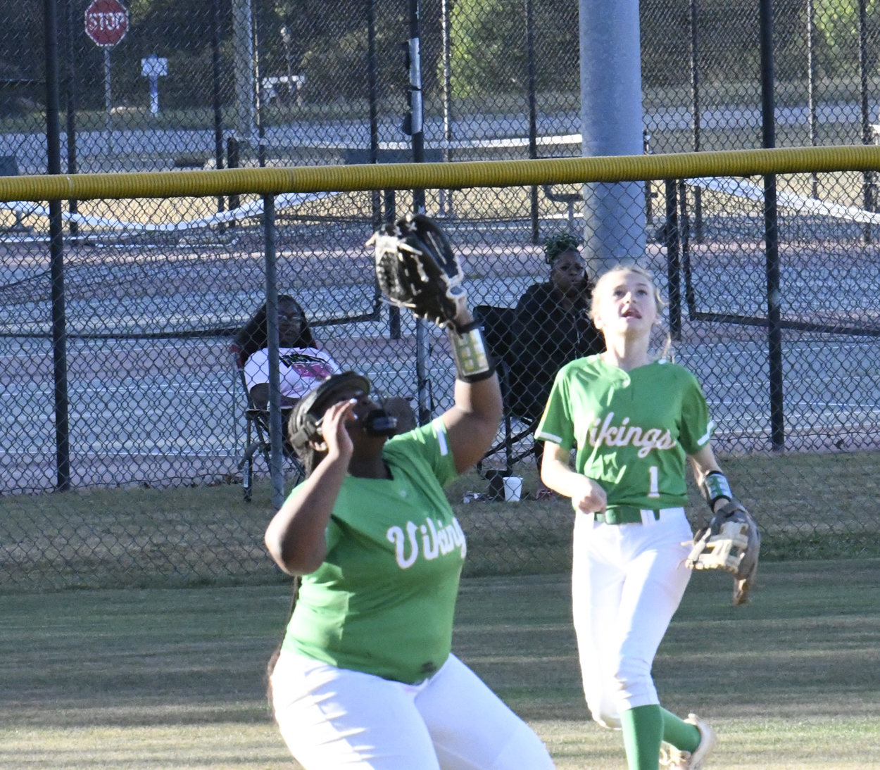 Latta's left fielder makes the catch