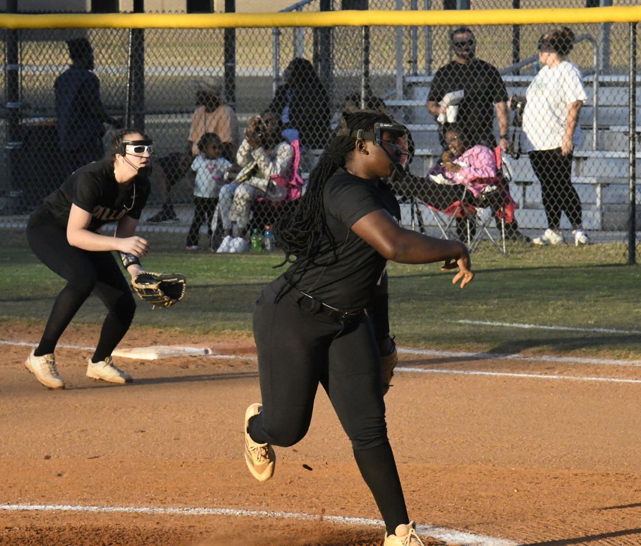  Jayla Wright on the mound for Dillon