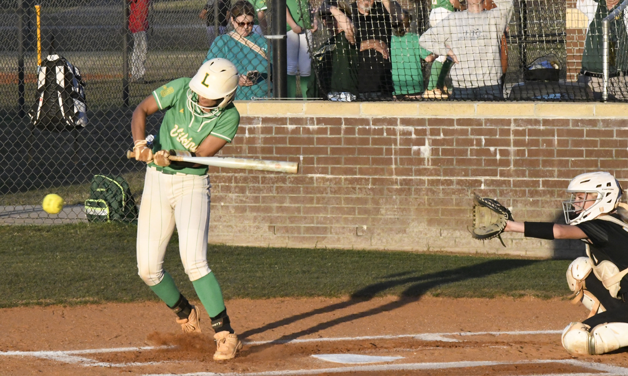Samantha Strickland prepares to swing