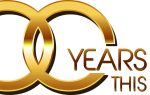 Gold text reads "100 Years Ago This Month" with overlapping zeros, in a shiny, bold font.