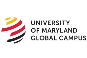 University of Maryland Global Campus logo with a red, yellow, and black abstract globe design to the left of the university name in bold text.