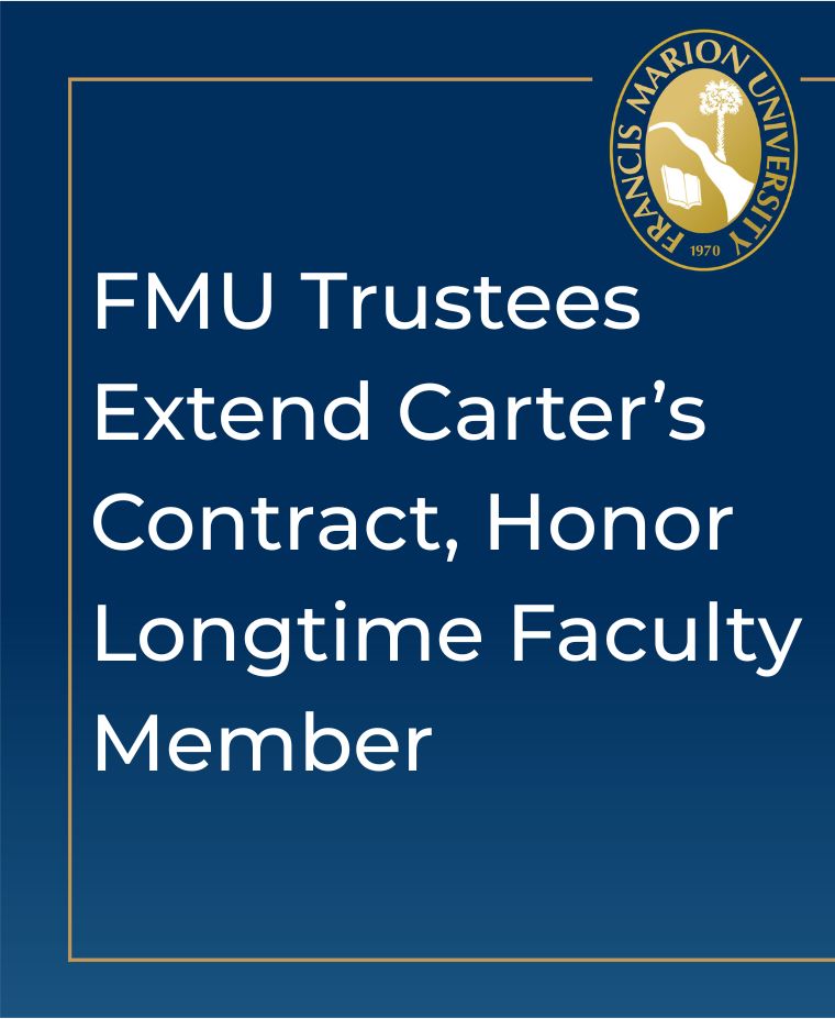 FMU Trustees extend Carter’s contract and honor a longtime faculty member, with university seal in the upper right corner.