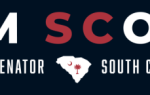 Tim Scott, U.S. Senator, South Carolina, with state outline and icons under name.